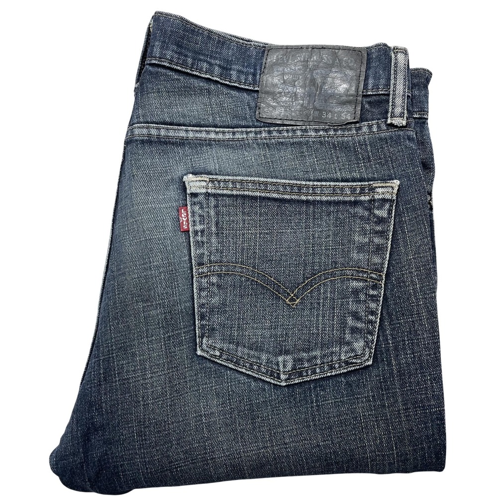 Levis 511 Jeans Mens 34x34 Blue Medium Wash Slim Straight Stretch Denim Pants